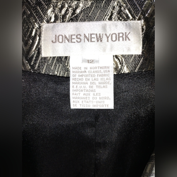 NWT Jones New York Metallic Silk Party Jacket - Picture 7 of 9